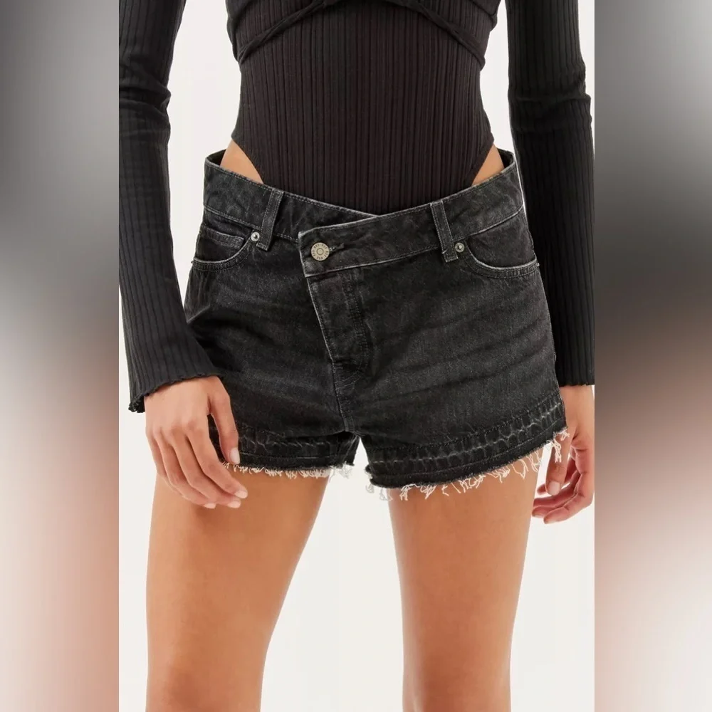 BDG urban outfitters asymmetrical a-line cutoff denim shorts